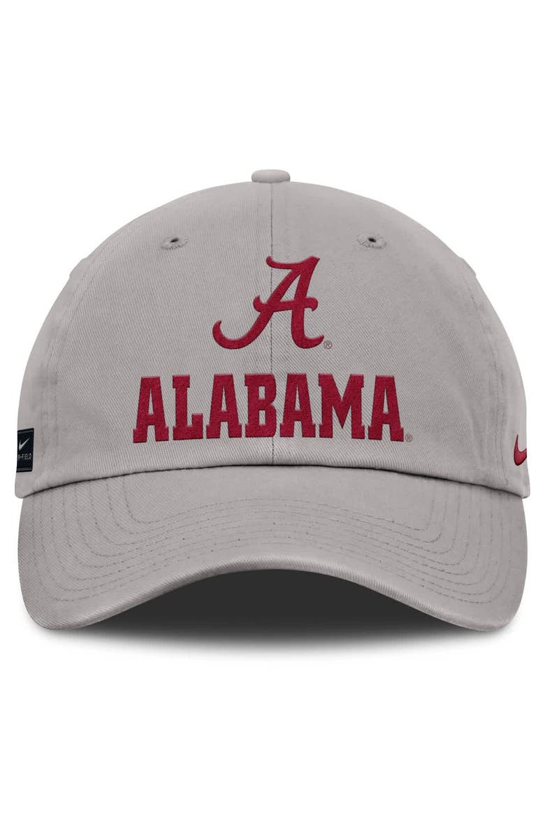 Nike Men's Nike Gray Alabama Crimson Tide 2025 Sideline Club Adjustable Hat, Alternate, color, 