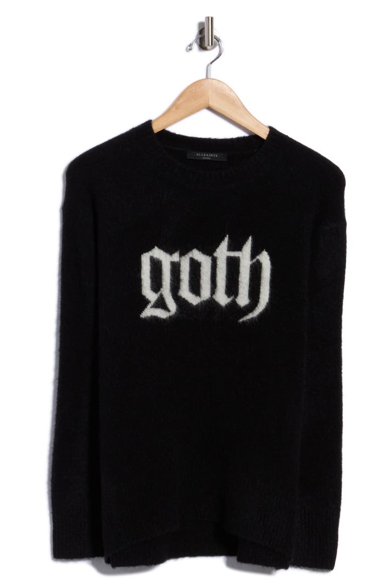 Goth Sweater, Alternate, color, BLACK