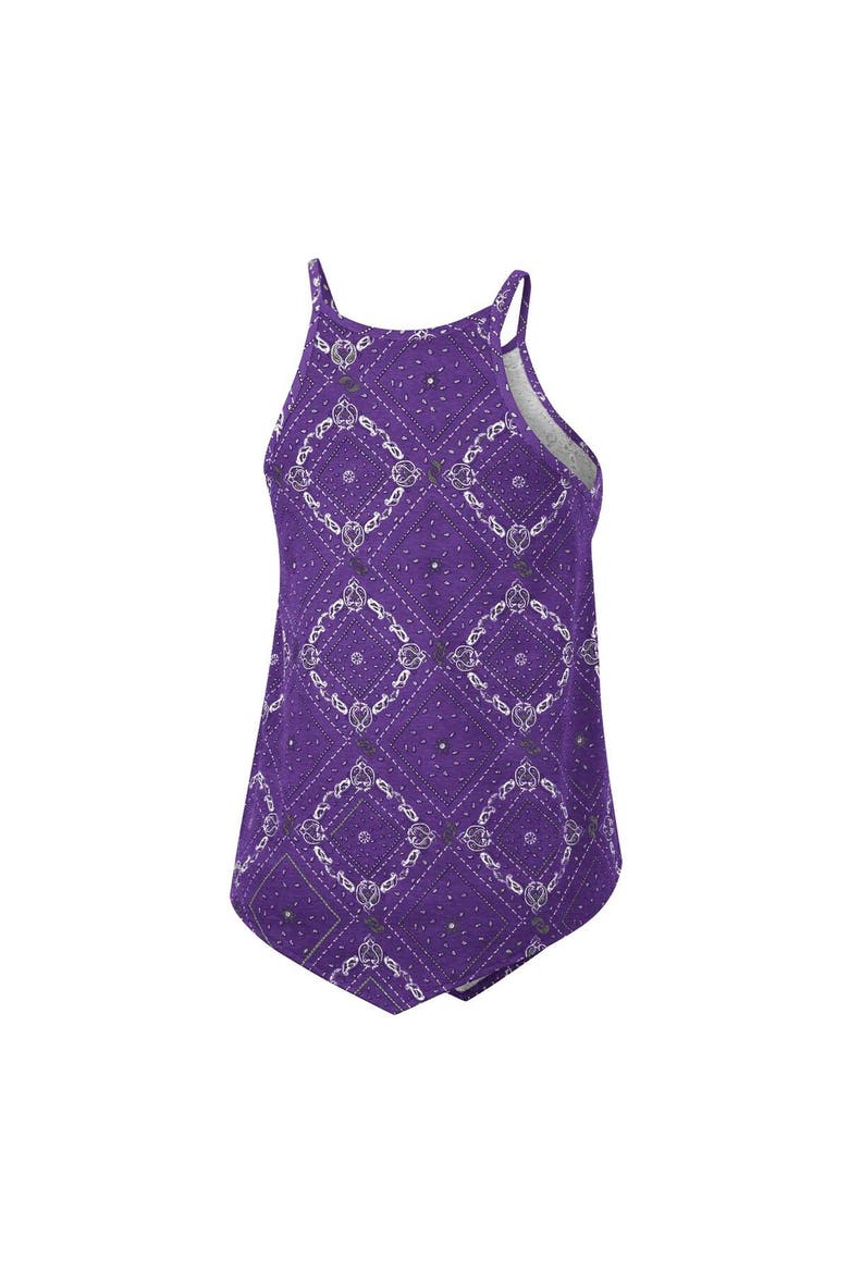 Women's Colosseum x Wrangler Purple LSU Tigers Bandana Tank Top, Alternate, color, Purple