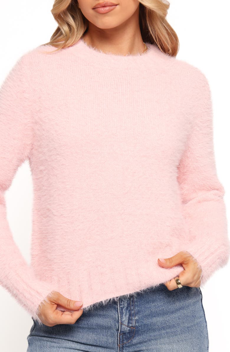 Petal & Pup Aspra Fuzzy Crewneck Sweater, Alternate, color, Pink