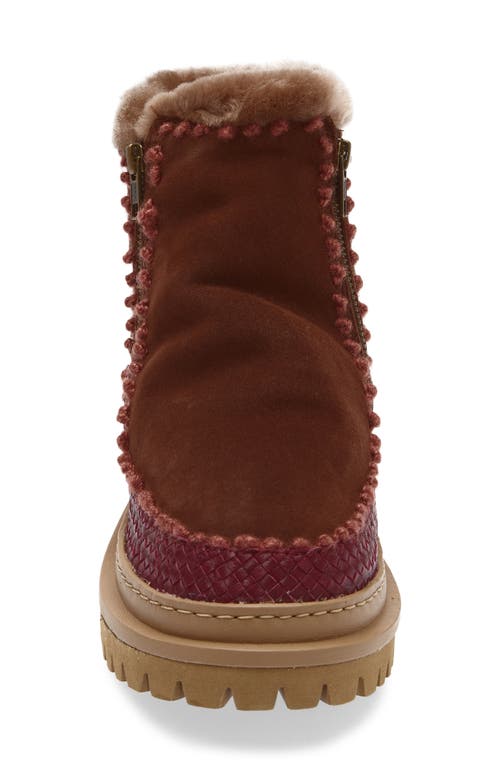Laidback London Setsu 4.0 Genuine Shearling Lined Ankle Boot In Burgundy