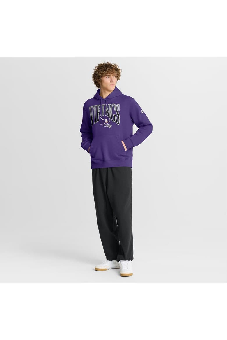 Men's Nike Purple Minnesota Vikings Full Blitz Club Fleece Pullover Hoodie, Alternate, color, Purple