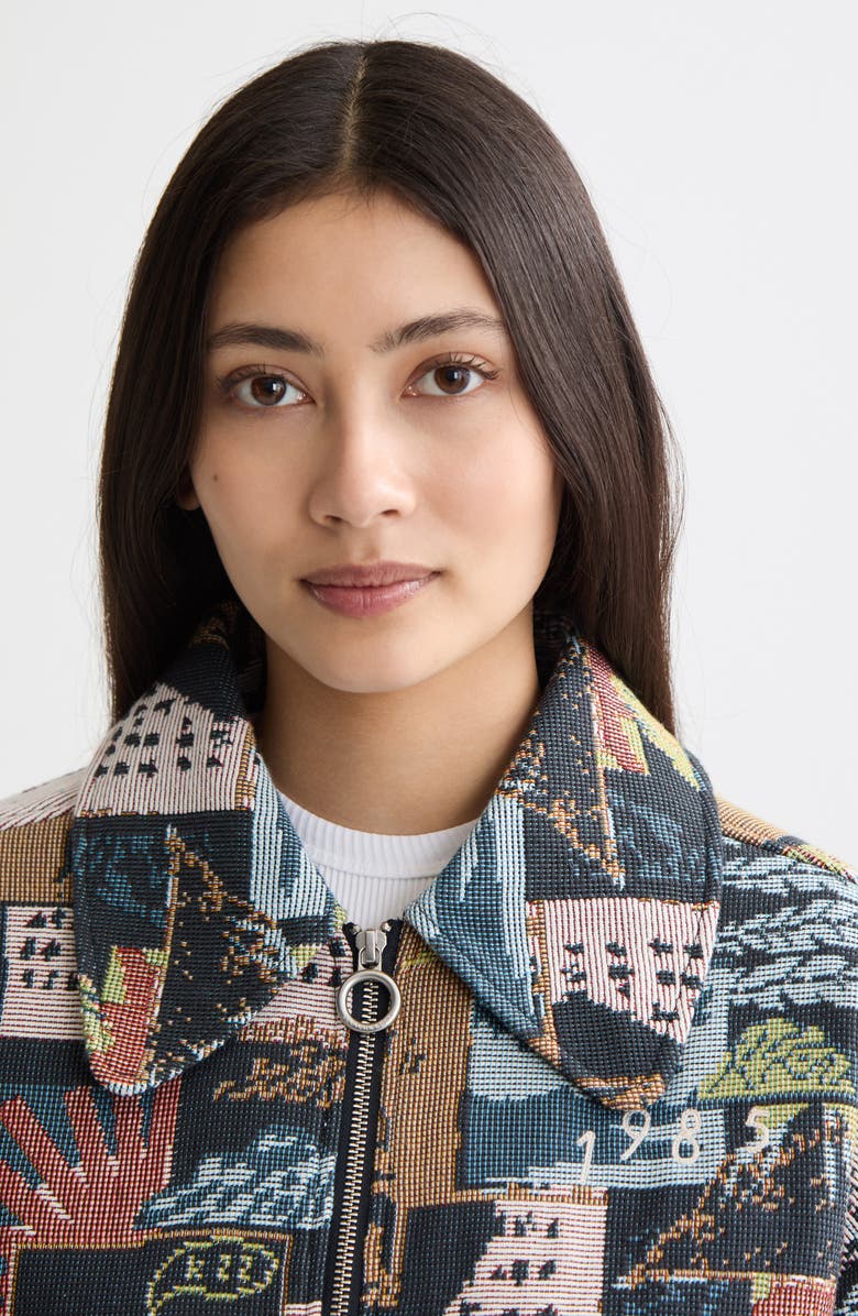 Scotch & Soda Art Department Collage Cotton Blend Jacquard Jacket, Alternate, color, Art Dept Collage Multicolor