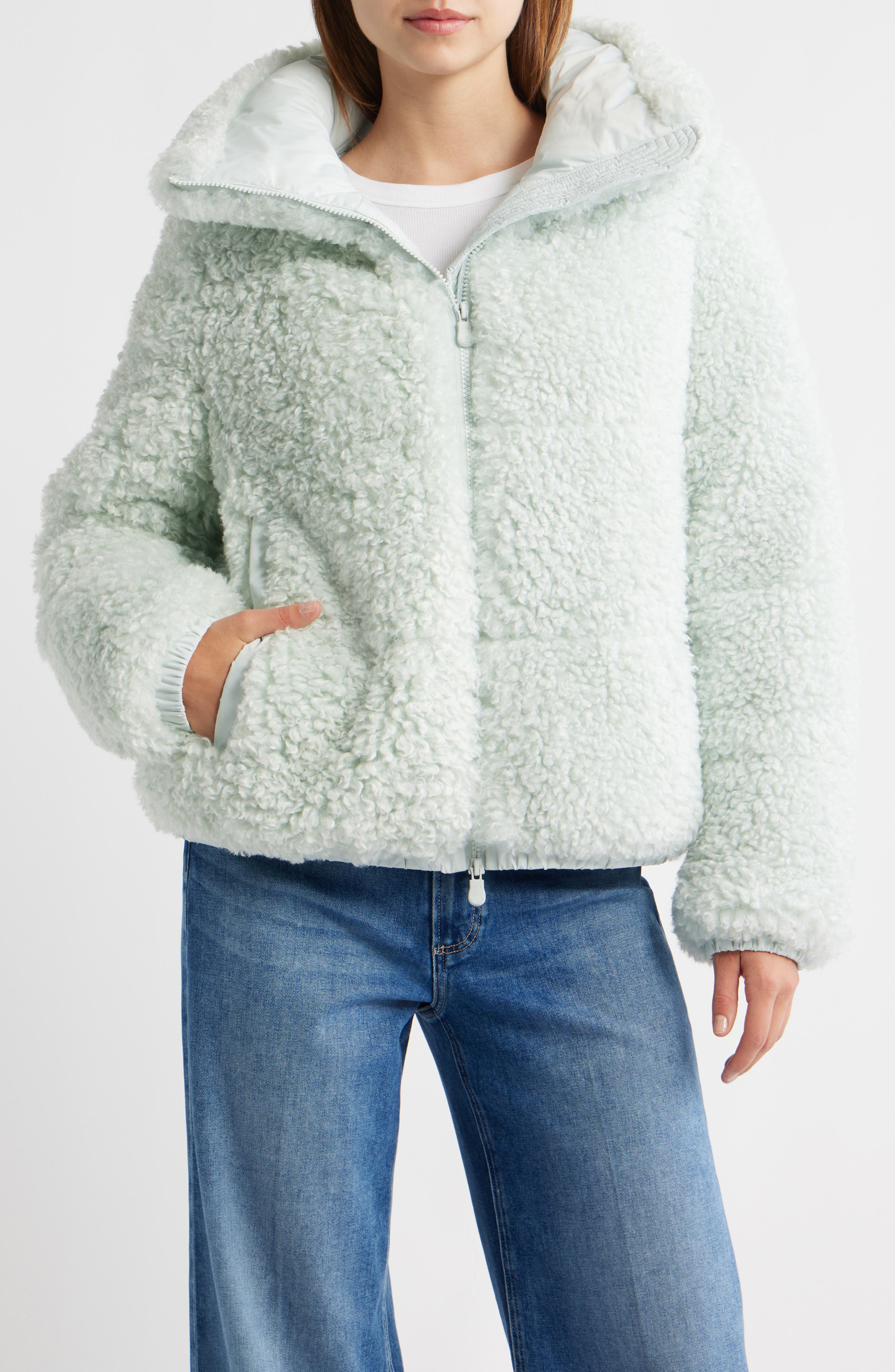 Save The Duck Kennie Water Repellent Faux Shearling Jacket