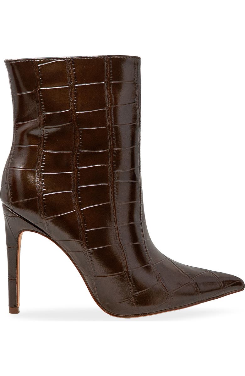 CHASE AND CHLOE Croc Embossed Bootie, Alternate, color, Brown Croc
