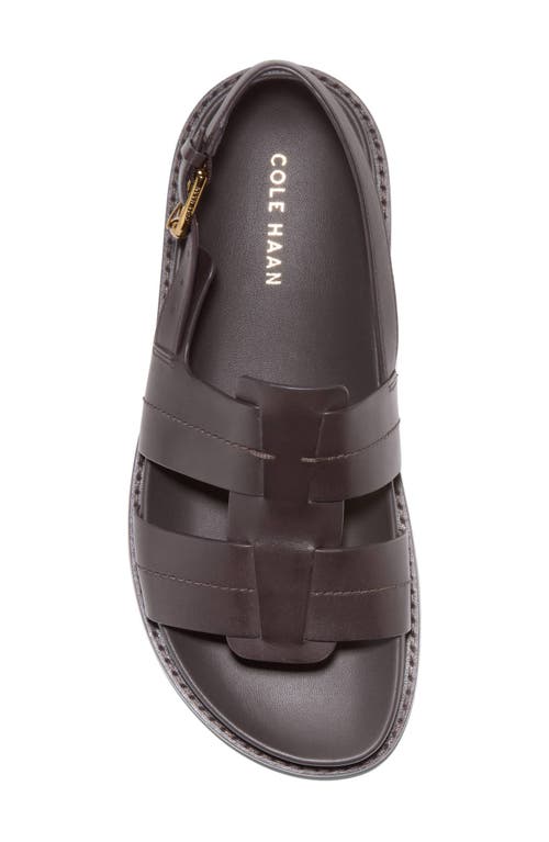Cole Haan Marlee Slingback Fisherman Sandal In Dark Chocolate Leather