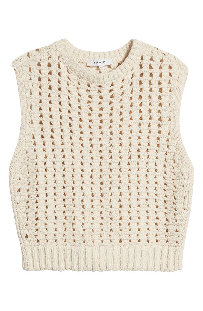 FRAME Open Stitch Sweater Vest, Alternate, color,