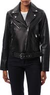 Bernardo Crop Leather Moto Jacket