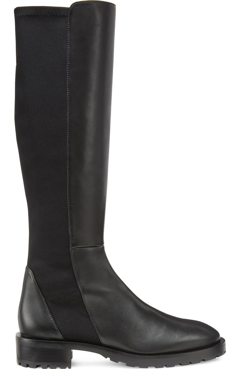 Stuart Weitzman 5050 Lug Sole Tall Boot, Alternate, color, Black