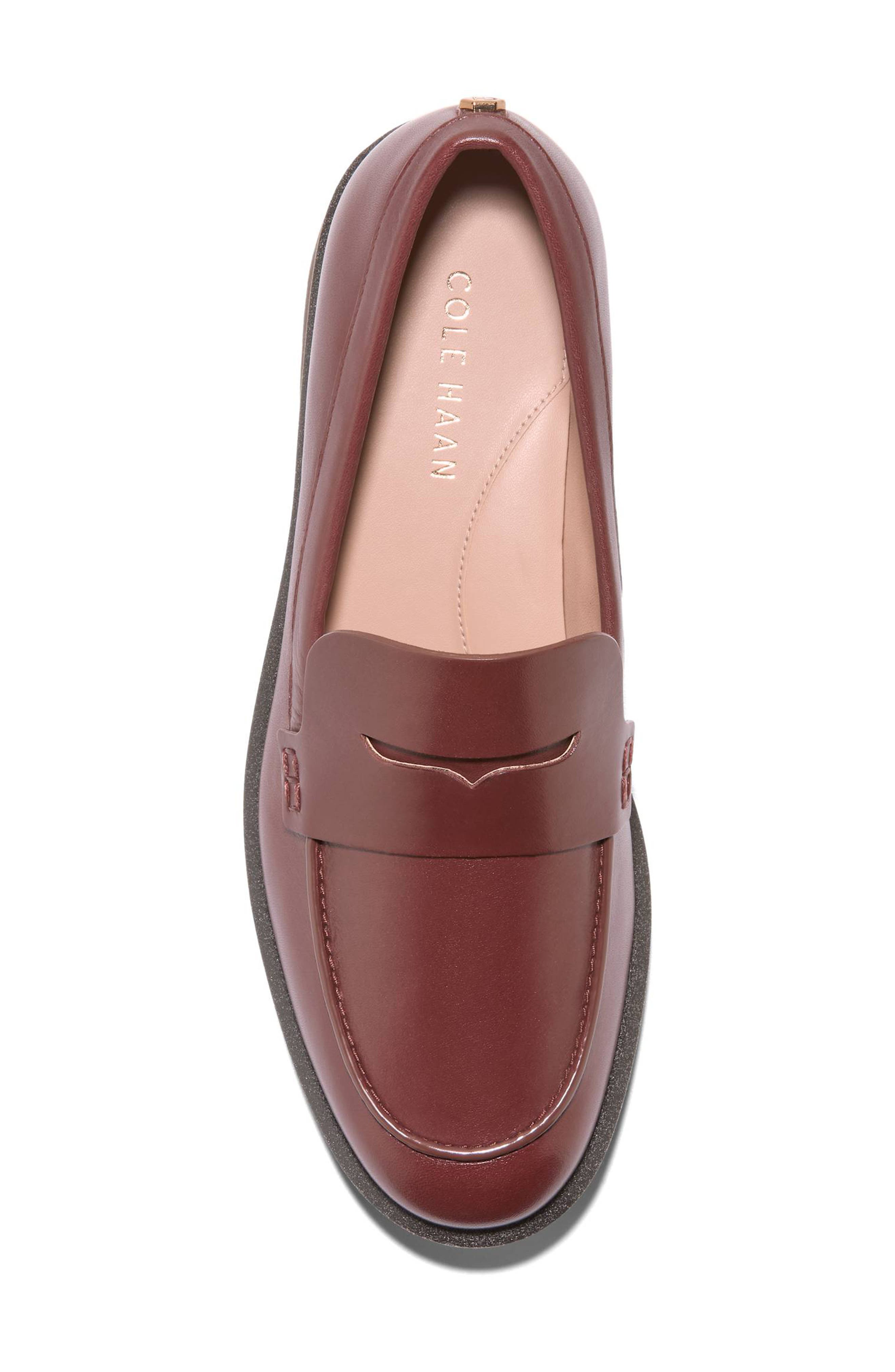 Gwendolyn Penny Loafer, Alternate, color, CH MAHOGANY WP LEATHER