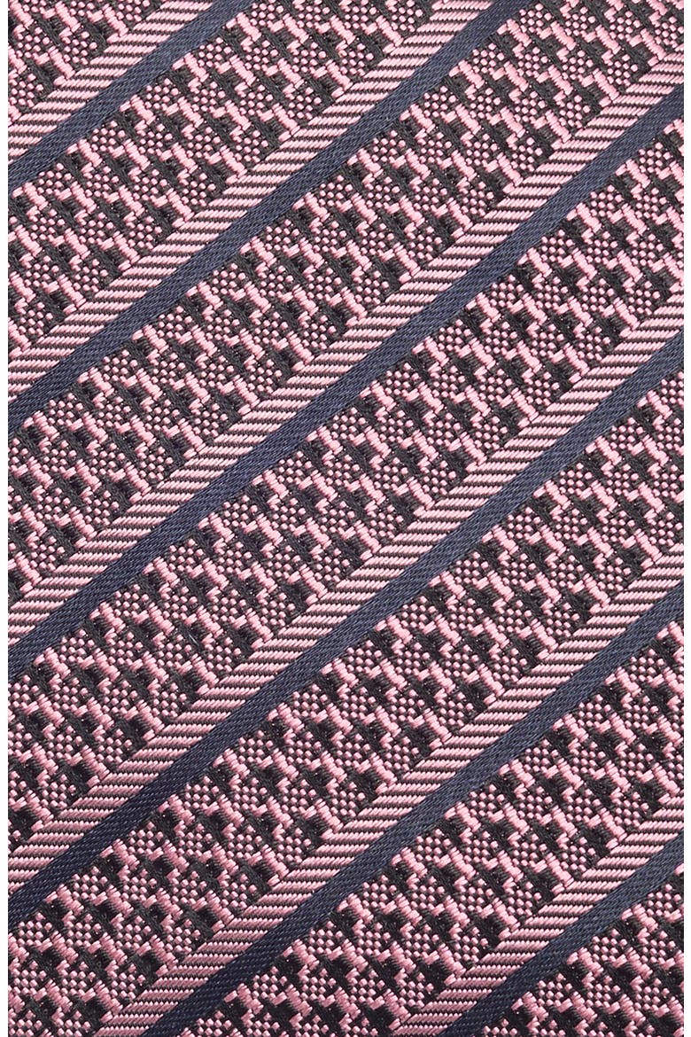 Stripe Silk Tie, Alternate, color, MED PINKSTRIPE
