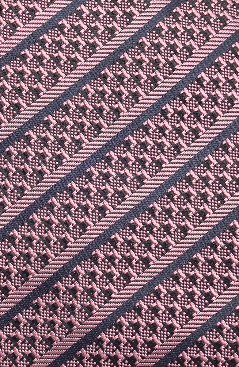 ZEGNA TIES Stripe Silk Tie, Alternate, color, Med Pinkstripe