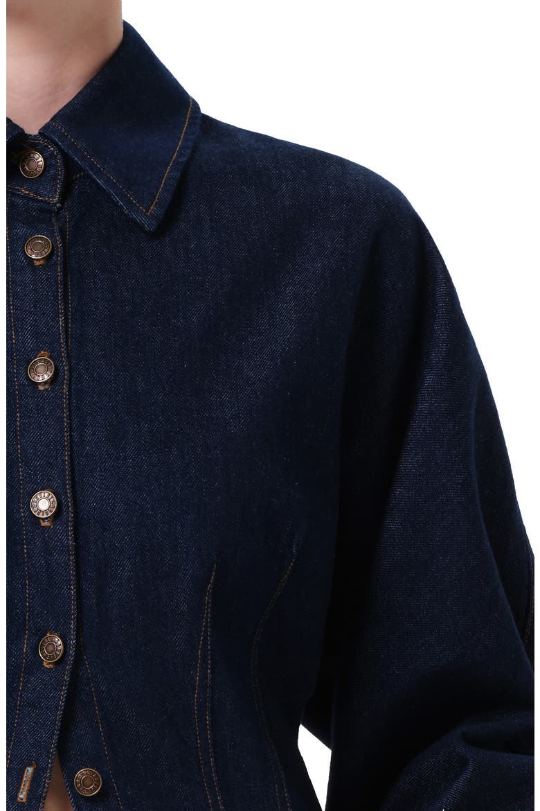 Devon Denim Button-Up Shirt, Alternate, color, RINSE RINSE IN