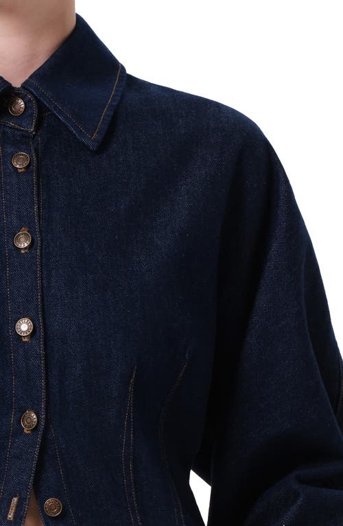Agolde Devon Denim Button-up Shirt In Blue