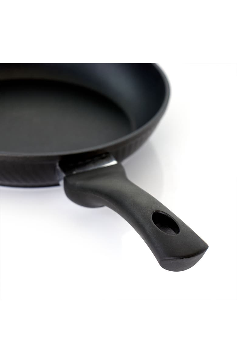 OSTER Kono 9.5 Inch Aluminum Nonstick Frying Pan with Bakelite Handles, Alternate, color, Metallic Silver