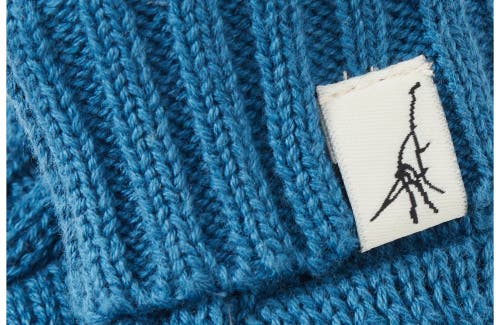 Vild House Of Little Organic Cotton Nordic Knit Baby Booties In Fjord Blue