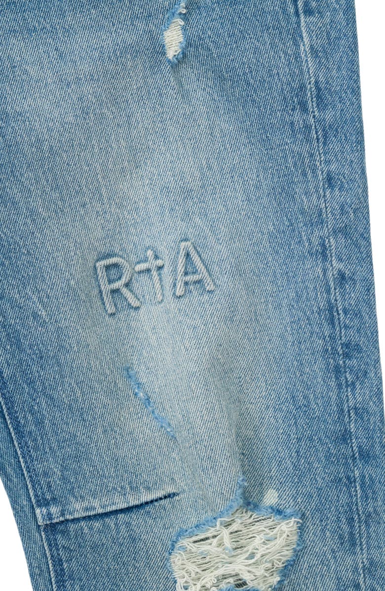 RtA Clayton Ripped Skinny Jeans, Alternate, color, Golden Indigo