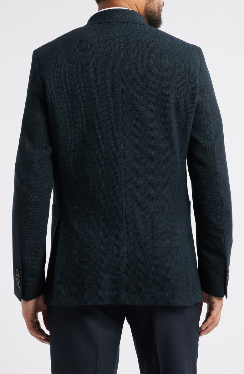 Jack Victor Hampton Stretch Wool Herringbone Sport Coat, Alternate, color, Dark Olive