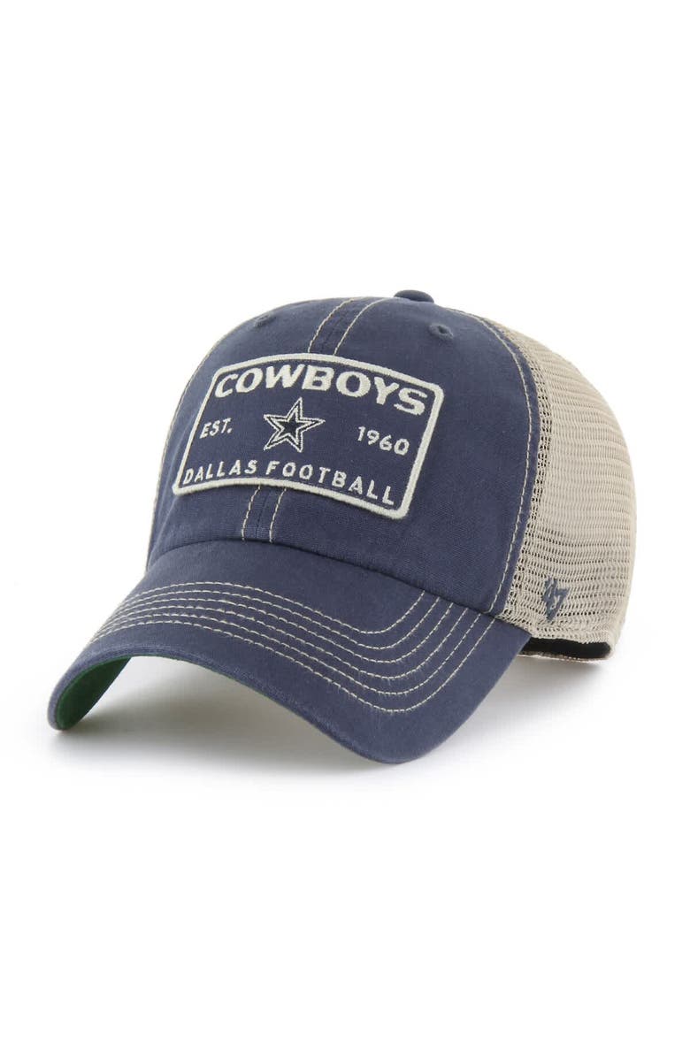 '47 Men's '47  Navy Dallas Cowboys Wabash Trucker Clean Up Adjustable Hat, Main, color, Navy