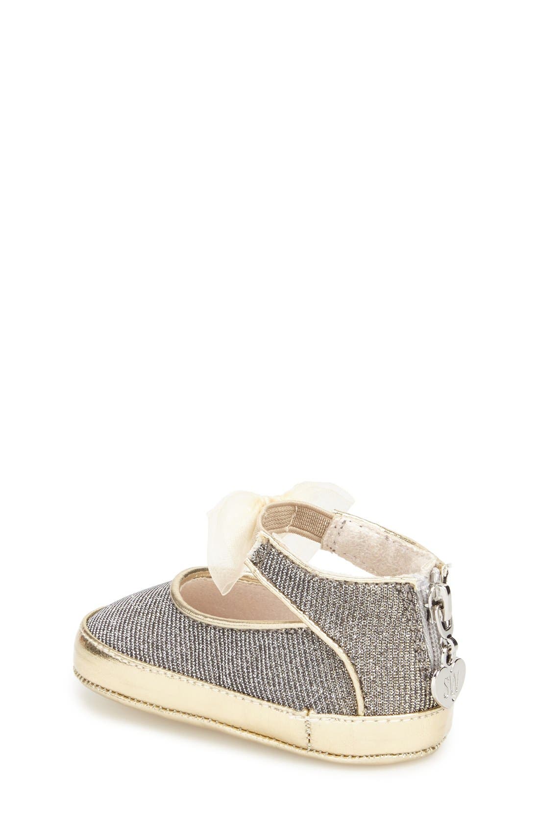 Stuart Weitzman Baby Chiffon Mary Jane Crib Shoe, Alternate, color, 