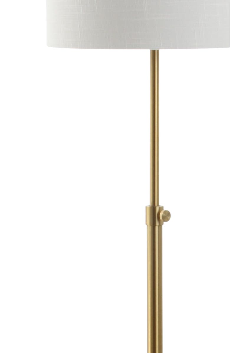 JONATHAN Y Crosby 66" Adjustable Height Metal LED Floor Lamp, Brass/Black Marble, Alternate, color, Brass Gold/Black