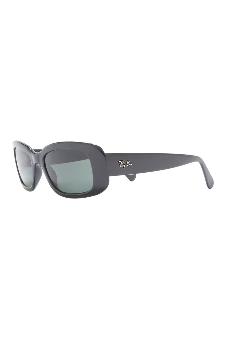 50mm Rectangle Sunglasses, Alternate, color, BLACK