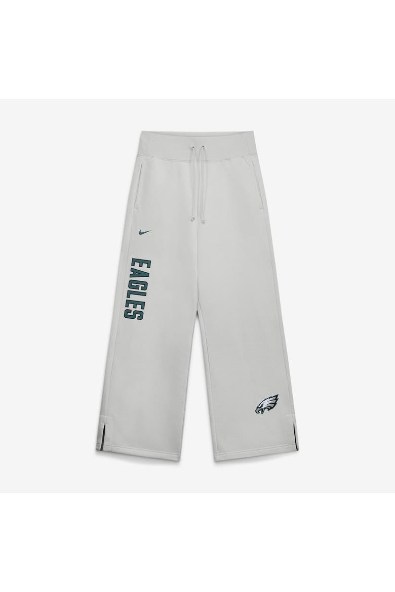 Women's Nike  Gray Philadelphia Eagles Primetime Phoenix Fleece Wide-Leg Sweatpants, Main, color, Gray