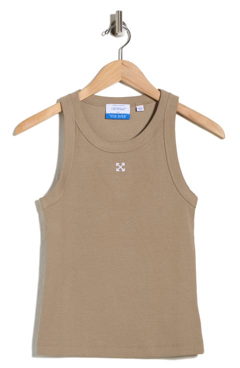 Fitted Ribbed Crop Tank