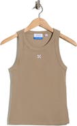 Off-White Fitted Ribbed Crop Tank