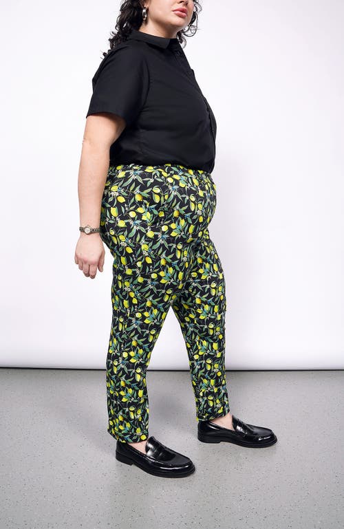 Wildfang The Empower Trouser In Citrus Black