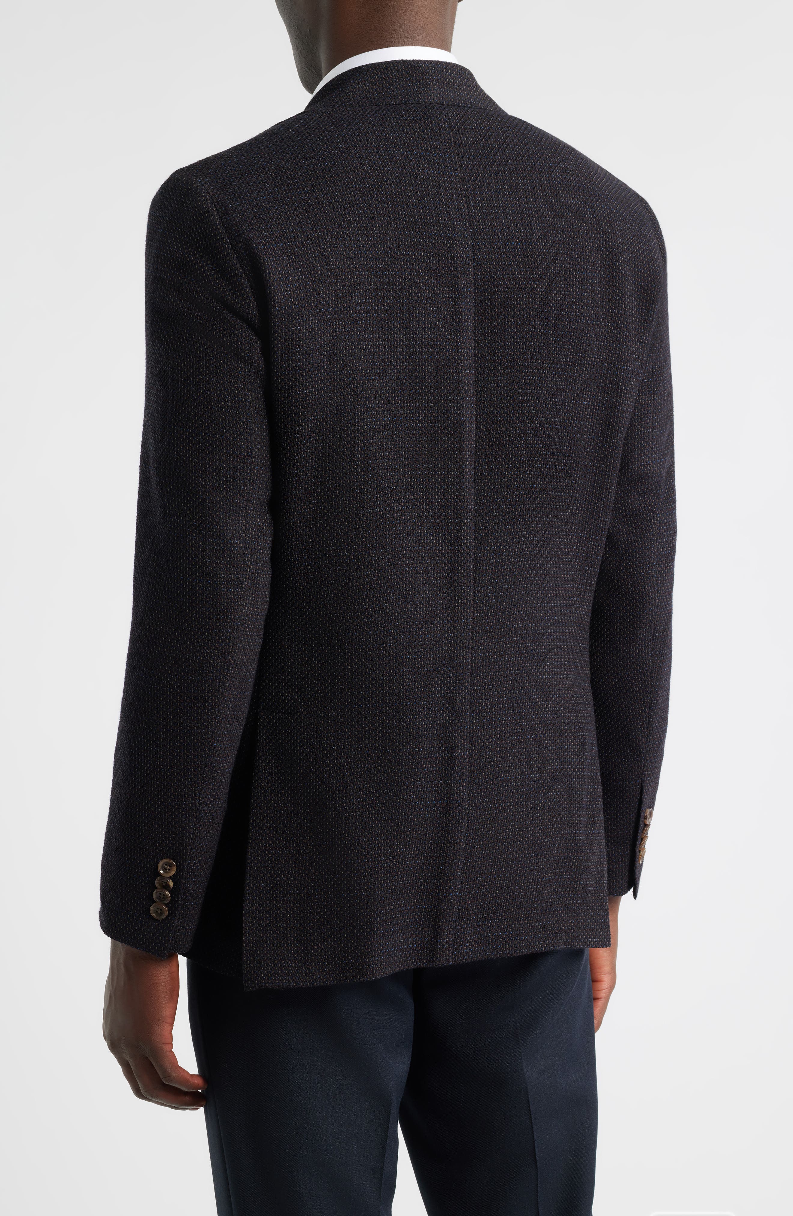 Hampton Contemporary Fit Textured Knit Wool Sport Coat - image 2