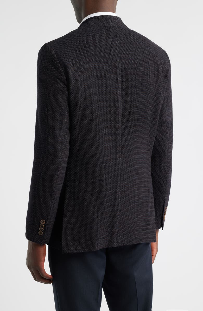 Jack Victor Hampton Contemporary Fit Textured Knit Wool Sport Coat, Alternate, color, Brown