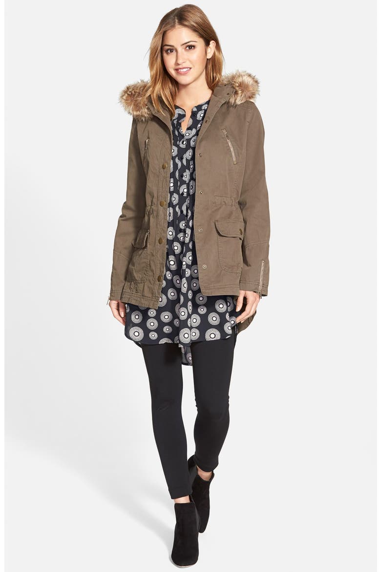 Shirttail Hem Tunic Dress, Alternate, color, NAVY