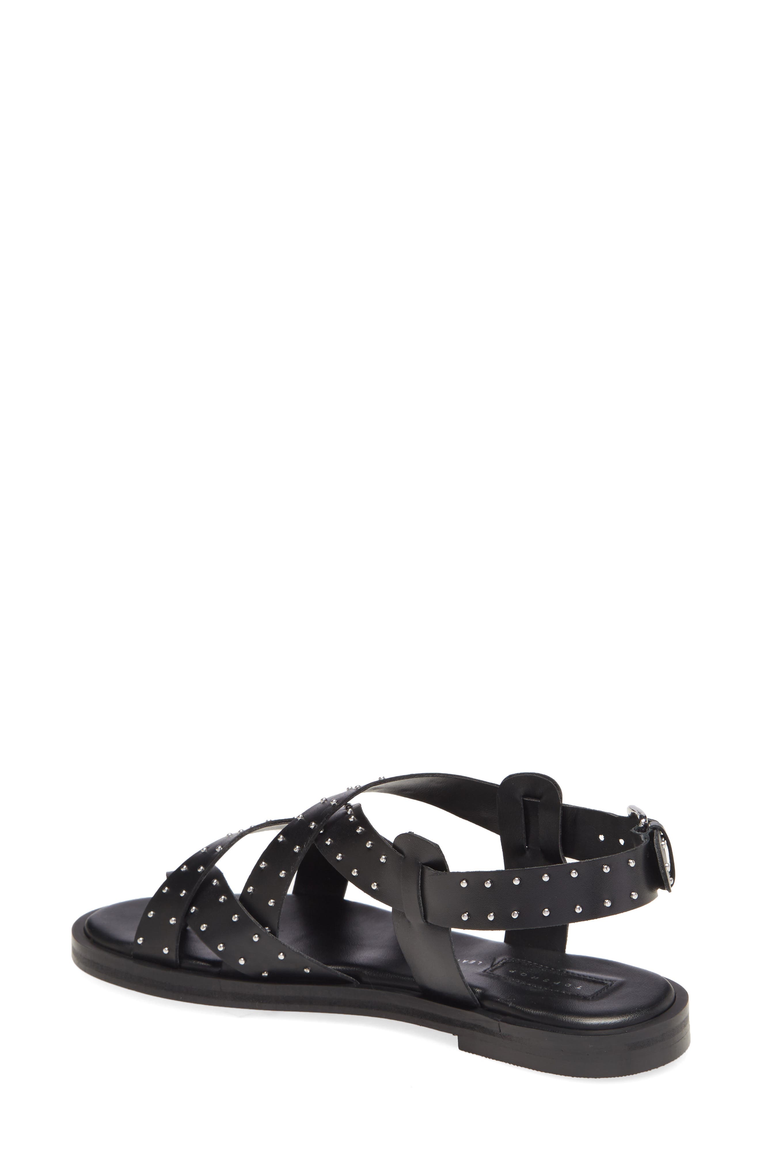 Topshop Paige Studded Sandal, Alternate, color, 