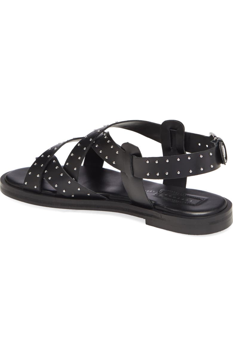 Topshop Paige Studded Sandal, Alternate, color,