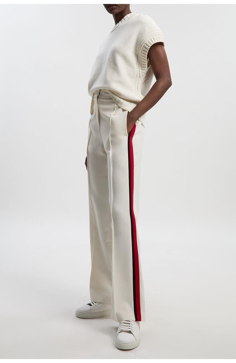 Karen Millen Tailored Straight Leg Trouser, Alternate, color, Ivory
