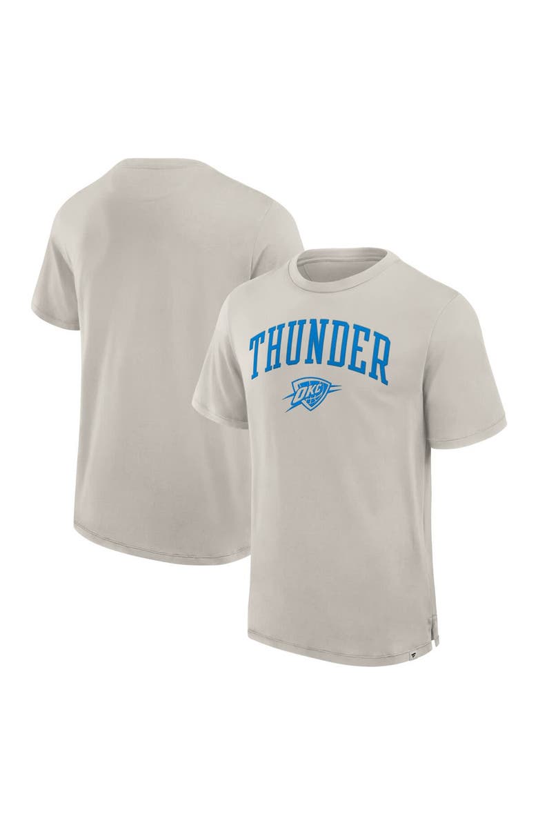 FANATICS Men's Fanatics  Cream Oklahoma City Thunder Crossover Collection Pull Up Jumper Shot Premium T-Shirt, Main, color, Cream