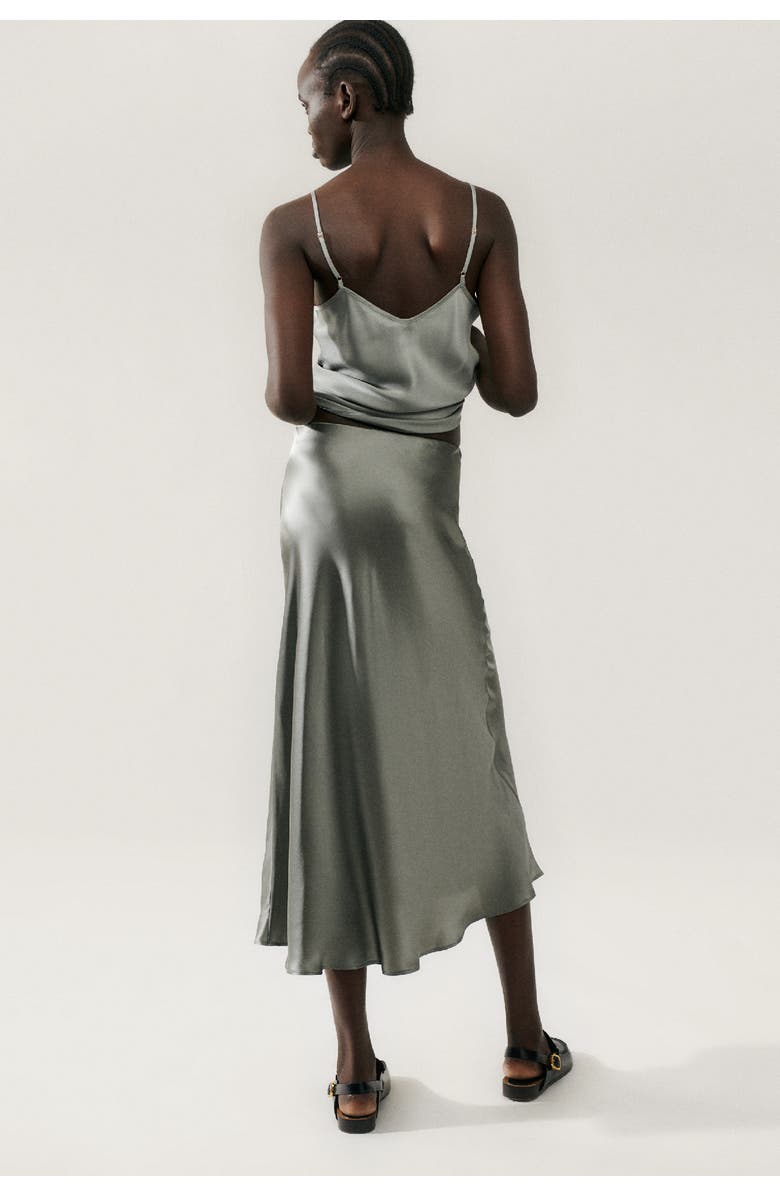 SILK LAUNDRY LONG BIAS CUT SKIRT MOON, Alternate, color, Moon