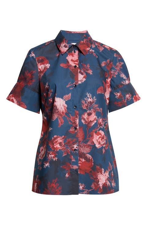 Floral Organic Cotton Poplin Shirt