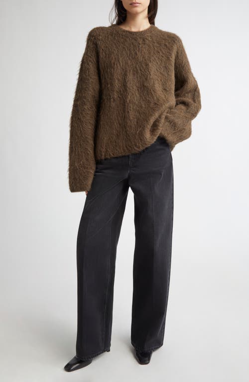Totême Toteme Boxy Alpaca Blend Sweater In Brown