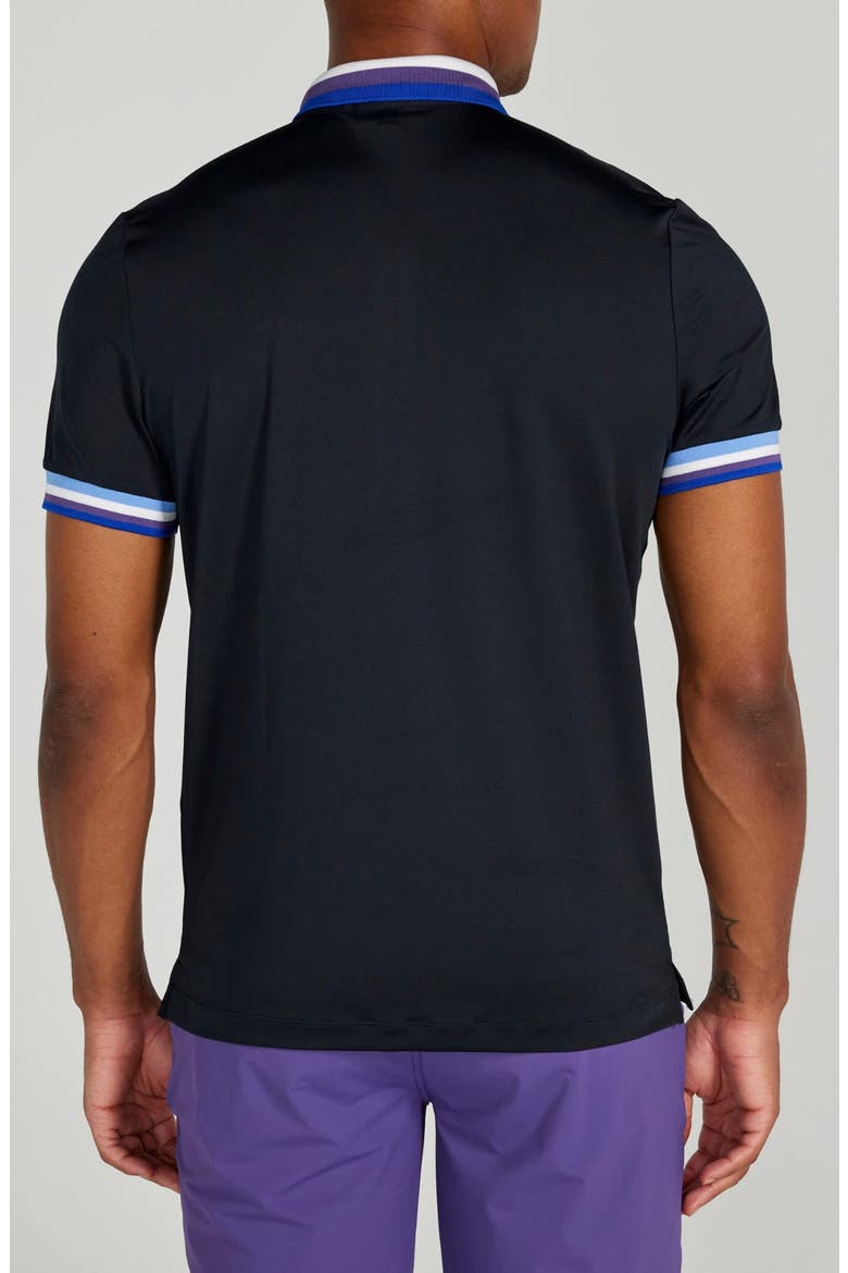 Curtis Tipped Performance Golf Polo, Alternate, color, TUXEDO