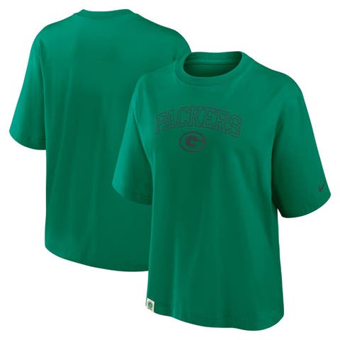Women's Nike Green Green Bay Packers Glory Arch Boxy T-Shirt