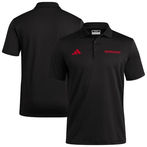 Black Nebraska Huskers Ultimate 365 Ottoman Polo Shirt