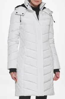 Kenneth Cole New York Heavyweight Fleece Lined Hood Quilted Puffer Jacket