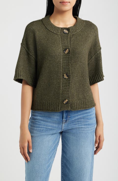 Broome Short Sleeve Crop Cardigan