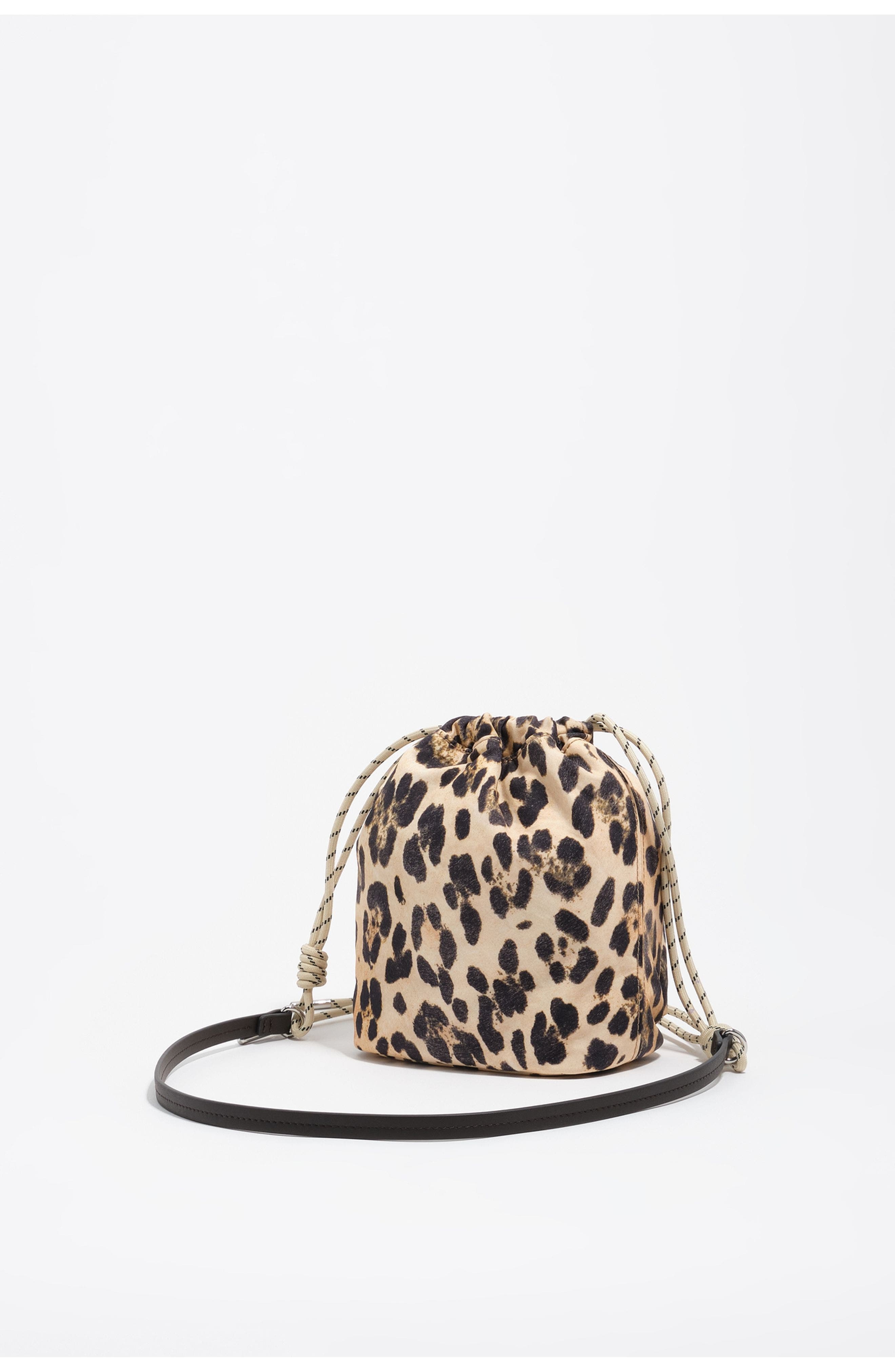Bimba y Lola Nylon Cord Mini Bag, Alternate, color, Leopard Natural