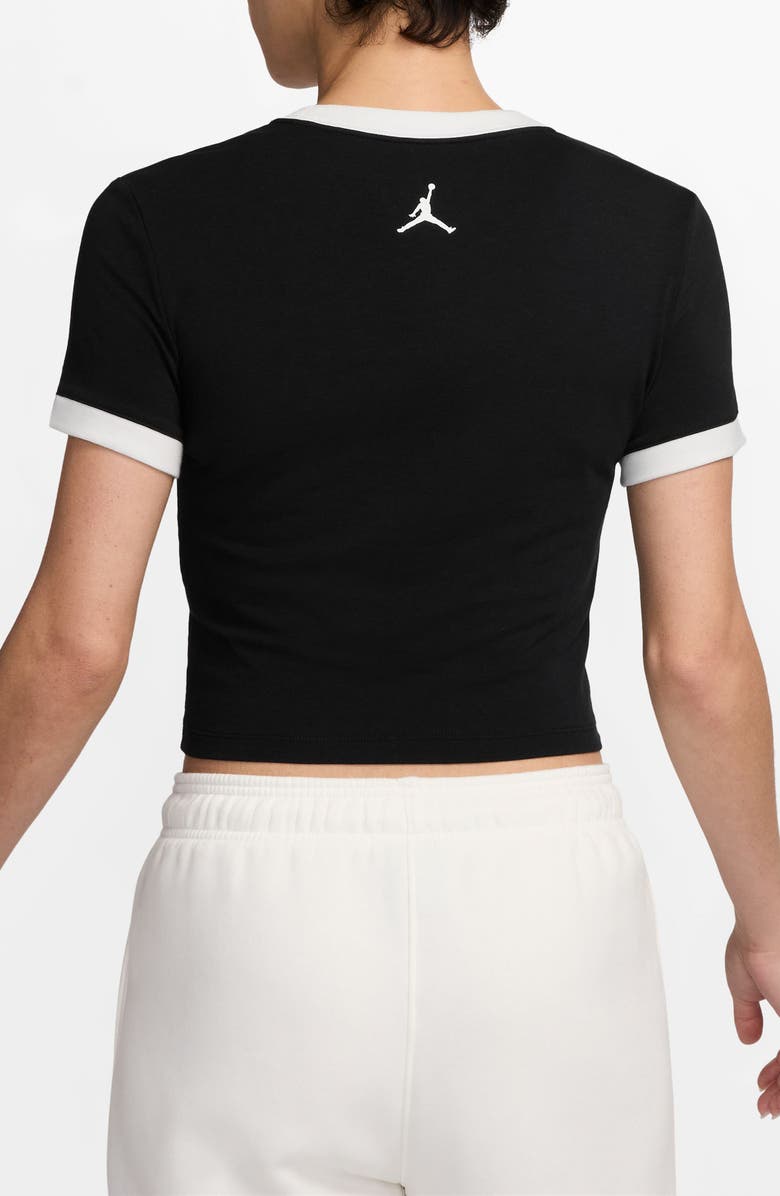 Jordan GFX Slim Fit Crop Graphic Ringer T-Shirt, Alternate, color, 