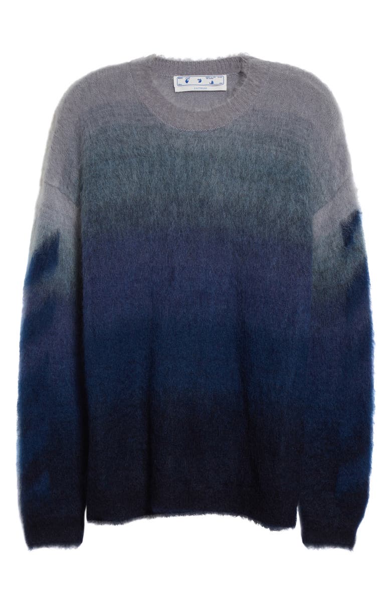 Off-White Men's Diagonal Stripe Brushed Mohair Blend Sweater, Alternate, color, 