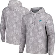 Tommy Bahama Men's Tommy Bahama Gray Detroit Lions Palm Frenzy Hoodie Long Sleeve T-Shirt