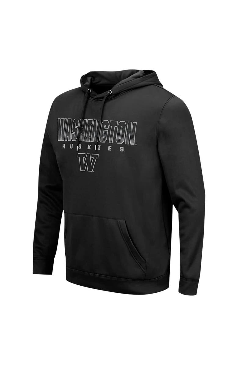 COLOSSEUM Men's Colosseum Black Washington Huskies Blackout 3.0 Pullover Hoodie, Alternate, color, Black
